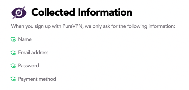 PureVPN review: Privacy policy
