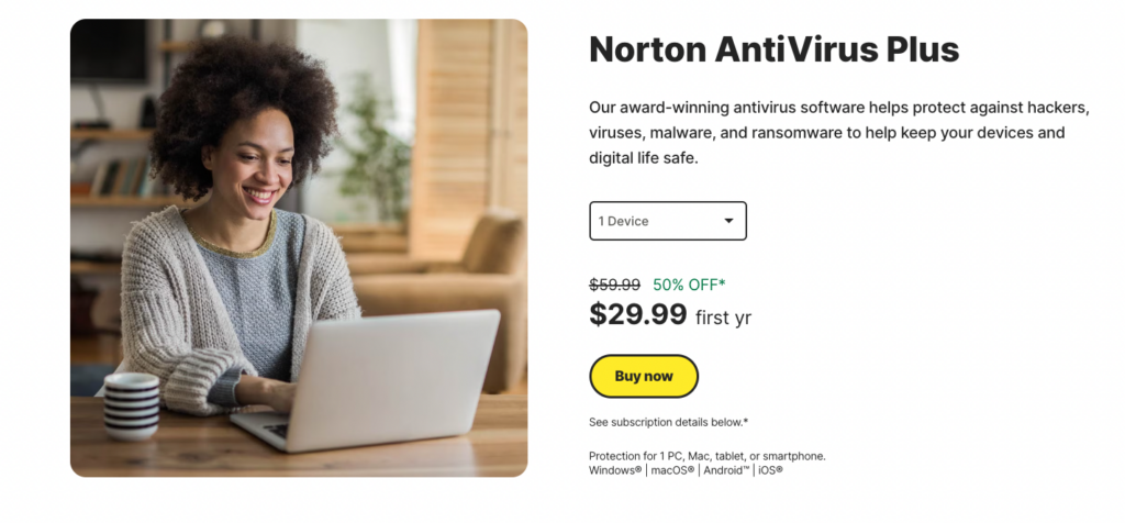 Norton Antivirus Plus review: Pricing