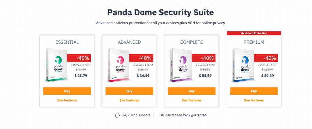 Panda Antivirus Review: Pricing