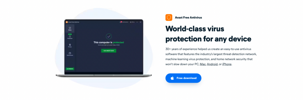 Avast Free Antivirus Review: Download on official website