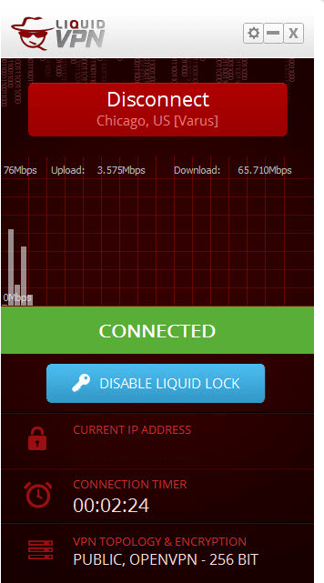 LiquidVPN review: user interface